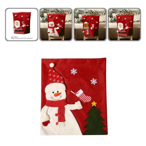 

chair covers long lasting 3 styles elk santa clause seat back slipcover for office