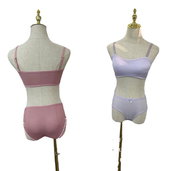 

100sets seamless wireless bra set women panties underwear set basic crop push up sports lingerie briefs intimate wholesale price bulk deal, Red;black