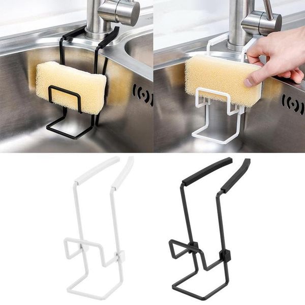 

kitchen storage & organization metal sink drain rack wall sucker sponge drying holder countersoap stand dish cloth shelf organizer