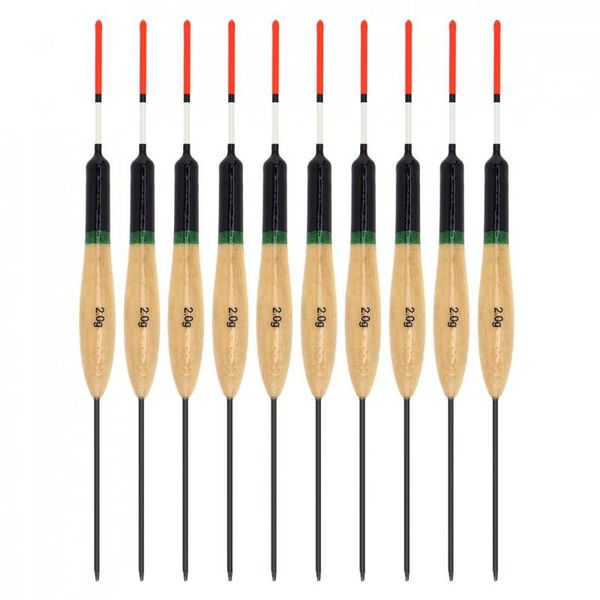 

fishing accessories 10pcs 2g 14cm paulownia wood float bobber set tackle tools
