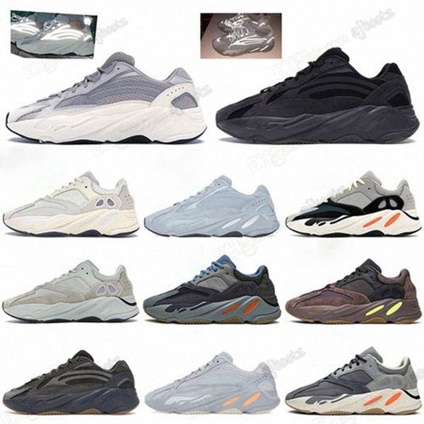 

2021 kanye yeesy yeezys 700 casual shoes cream sun bright blue vanta mauve inertia azareth static women sports runner outdoor mens trainers, Black