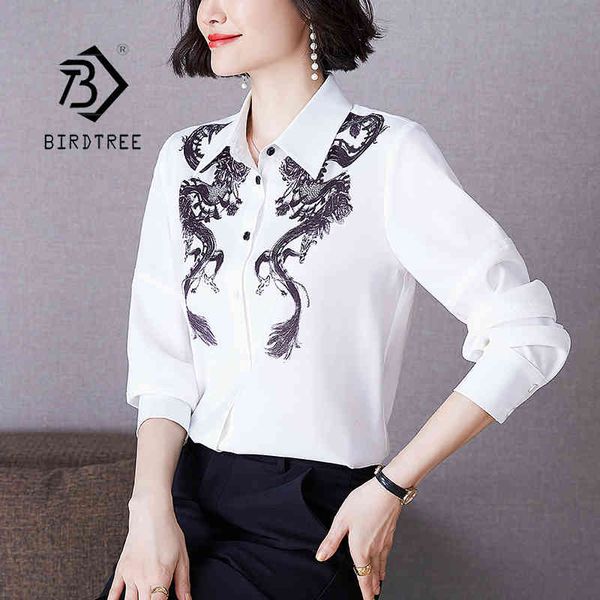 

chiffon white blouse spring autumn women career long sleeves blouse vintage femme printing shirts elegant t11901x 210419