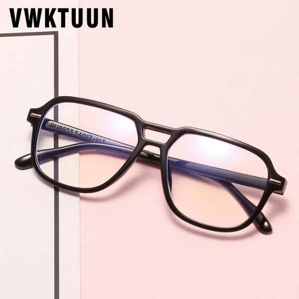

vintage glasses frame women men square anti blue light eyeglasses frames twin beams for fashion sunglasses, Black