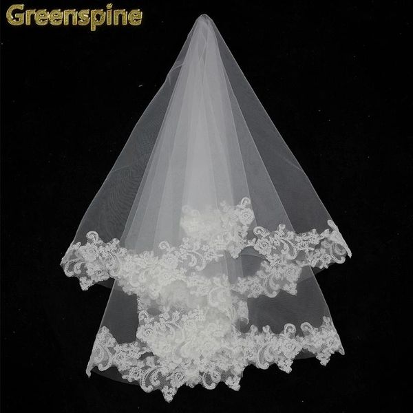 

bridal veils greenspine 150cm veil length romantic white ivory wedding lace, Black