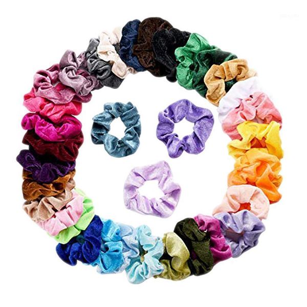 

pcs woman velvet scrunchies hair ring ties for girls ponytail holders rubber band elastic hairband accessories headwear1