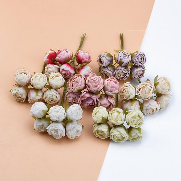 

artificial flower diy wreath headdress rose silk tea bud decoration material corsage simulation head decorative flowers & wreaths