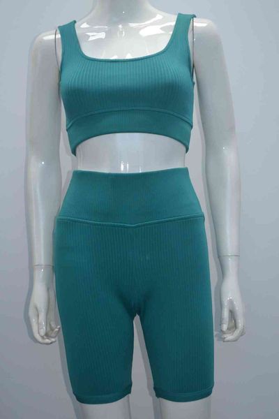 

women's tracksuits sports bra elastic fitness pants bandage suit hip lifting leisure gbdv, Gray