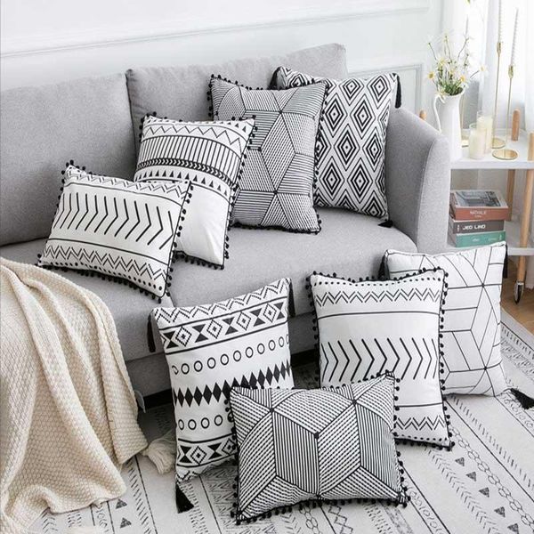 

cushion/decorative pillow retro ethnic geometry cushion cover throw cutton linen car sofa bed home decor textile printed