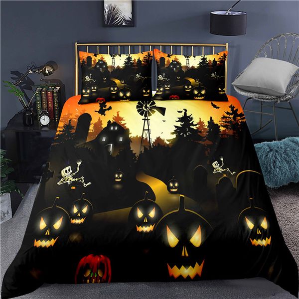

thorn horror halloween 3d printing colorful bedding sets duvet cover-14