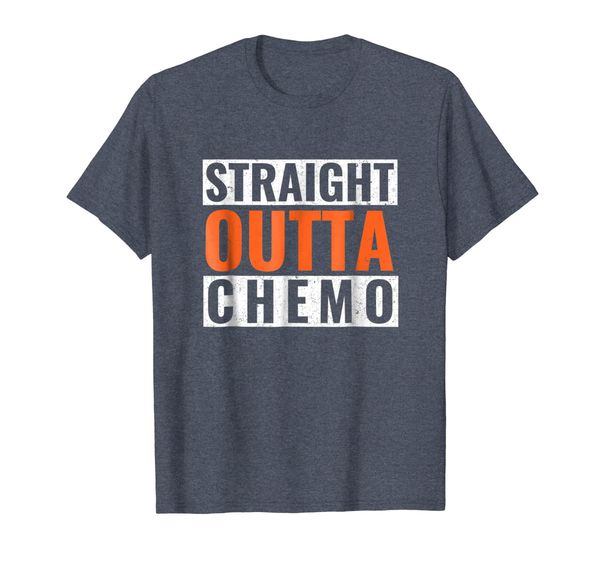 

straight outta chemo t-shirt orange leukemia kidney cancer, White;black