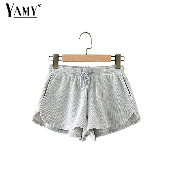 

vintage summer shorts woman biker women short sweatshorts cotton drawstring booty high waisted women's, White;black