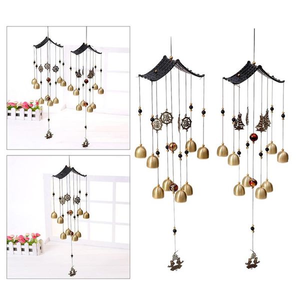 

decorative objects & figurines outdoor living wind chimes yard garden bells copper antique windchime wall hanging home decor decoration
