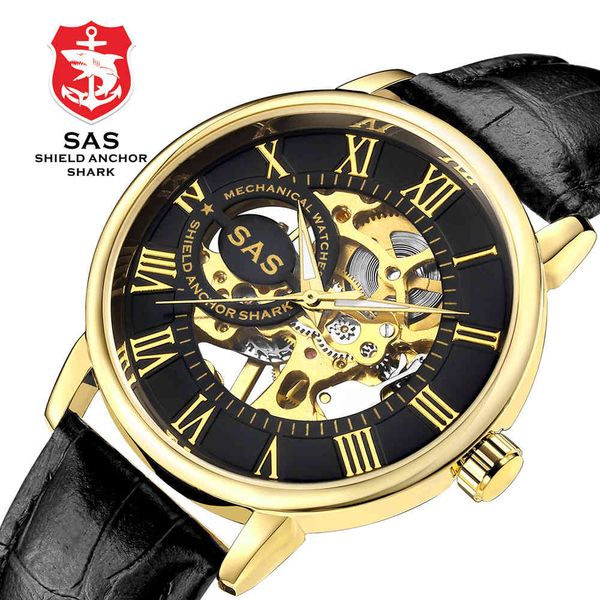

winner same hollow mechanical watch men's belt gift table oem, Slivery;brown