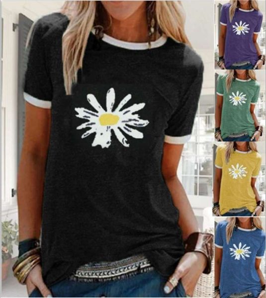 

women's t-shirt 2021 loose print round neck short sleeve for women ultd, White