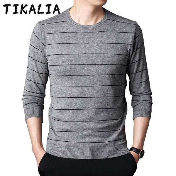 

men's sweaters korean clothes men cashmere sweater stripe pattern pullovers slim fit long sleeve shirts autumn fashion clothing, White;black