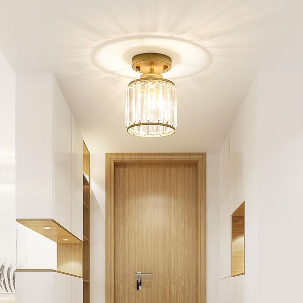 

ceiling lights simple and modern aisle lamp corridor crystal nordic light luxury entrance hall creative balcony wf