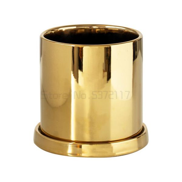 

vases nordic european style gold plated ceramic flowerpot vase decoration creative personality flower arranging device