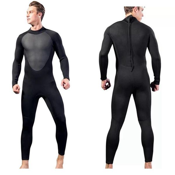 

swim wear diving suit male full bodysuit wetsuit 3mm neoprene stretchy swimming long sleeve for surfing snorkeling