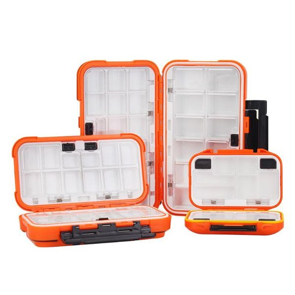 

double sided fishing tackle box bait lure hook compartment storage case for sea rock waterproof accessories