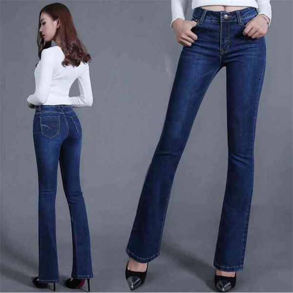 

women's fashion casual jeans slim 210708, Blue