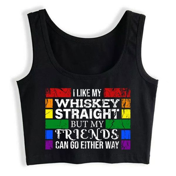

women's tanks & camis crop female i like whiskey straight but my friends can cool white cotton tank women