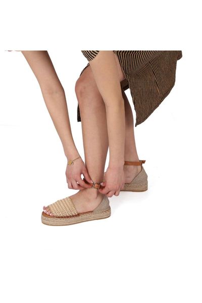 

sandals women's beige genuine leather, Black