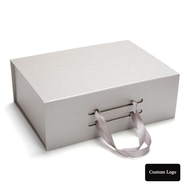 

gift wrap quality luxury 5 color cardboard packing boxes oem custom logo brand metal stickers fit for clothes shoes hair wig box