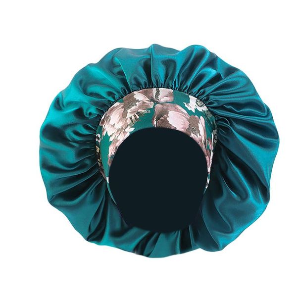 

shower caps satin hat sleeping nightcap large print headband salon bohemian turban muslim hijab bonnet