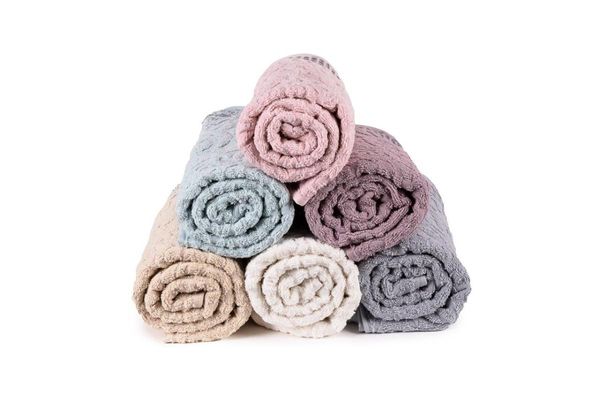 

towel nonki home bath towels 100% cotton washable 100*150cm 1 set (6 pieces)