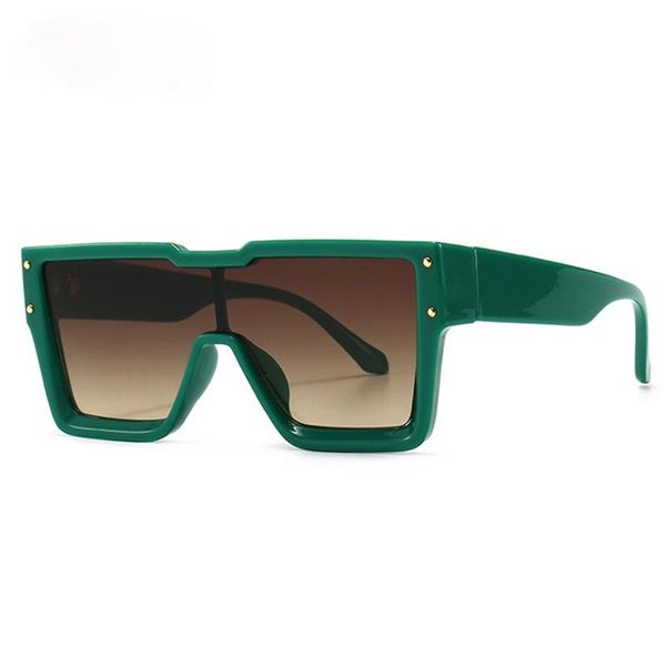 

sunglasses square gradient glasses men green oversized women 2021 fashion luxury sun trend colored shades uv400, White;black