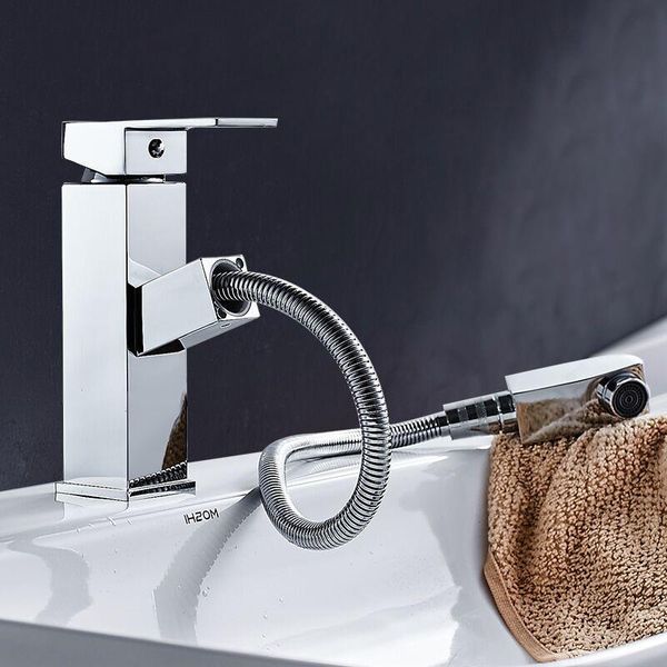 

bathroom sink faucets pullable faucet brass and cold counterwash basin,waterfall tank single handle bath mixer tap