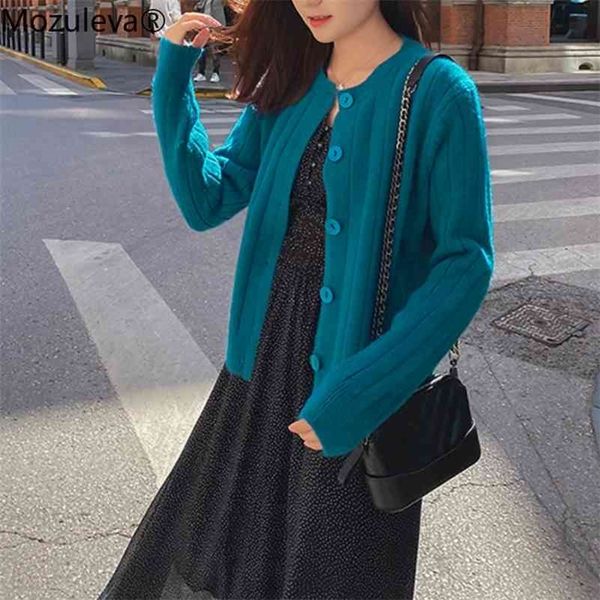 

autumn winter women's knitwear casual stylish knitted button cardigans fashionable korean lady sweaters 210416, White;black