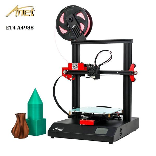 

printers anet et4 3d printer diy high precision a4988/tmc2208 extruder prusa i3 kit impresora with pla filament