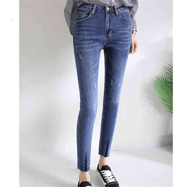 

women's womens winter high ny pants elastic waist jeggings casual jeans for women warm, Blue