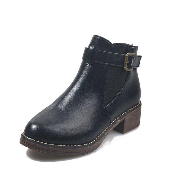 

boots 2021 flat women fashion genuine leather elastic ankle botas mujer shoes woman fretwork ladies short black