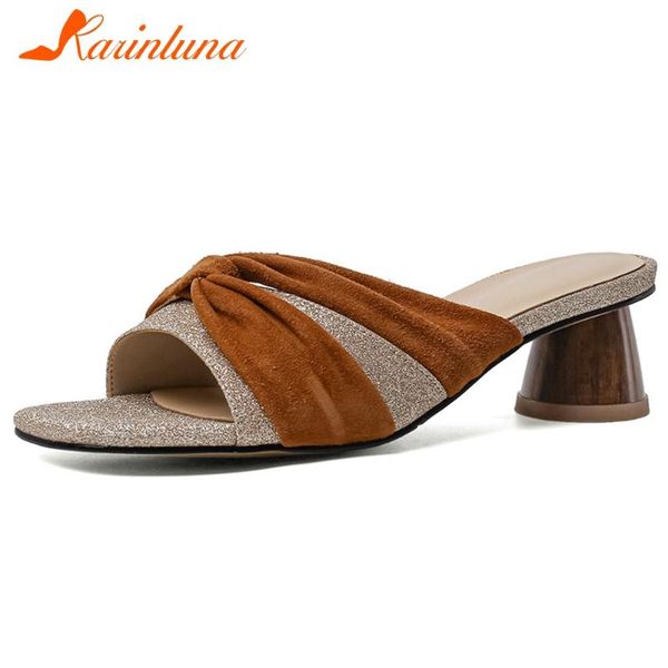 

dress shoes karin retro female casual party mixed color pumps open toe slip on round heel women summer, Black