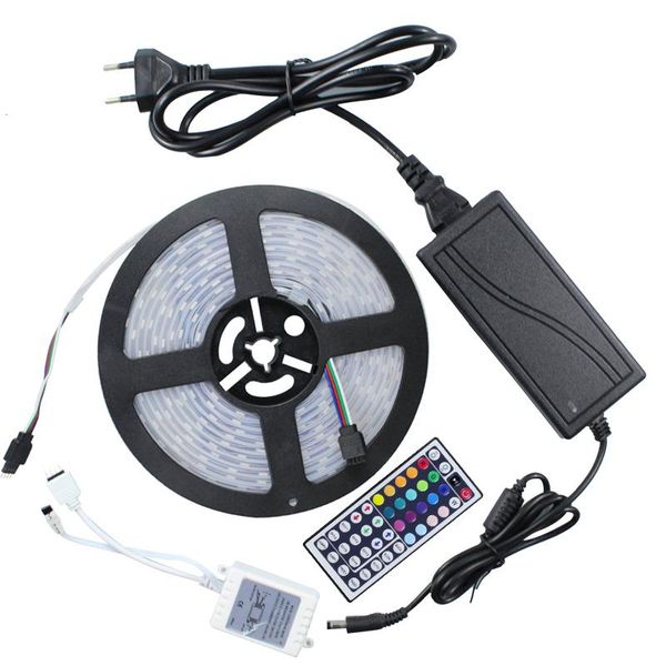 

5m/lot 300led ip67 silicon tube waterproof flexible led strip,60led/m+44keys remote controller +dc12v 6a power supply strips