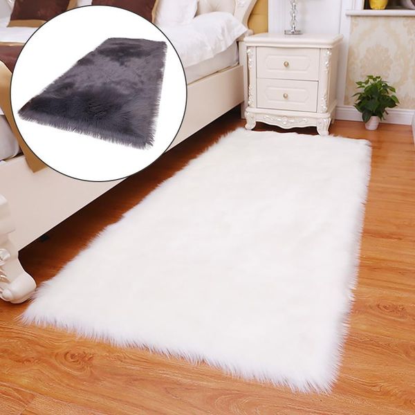 

carpets faux wool plush carpet bedroom floor mat 60x40cm coffee table living room bay window