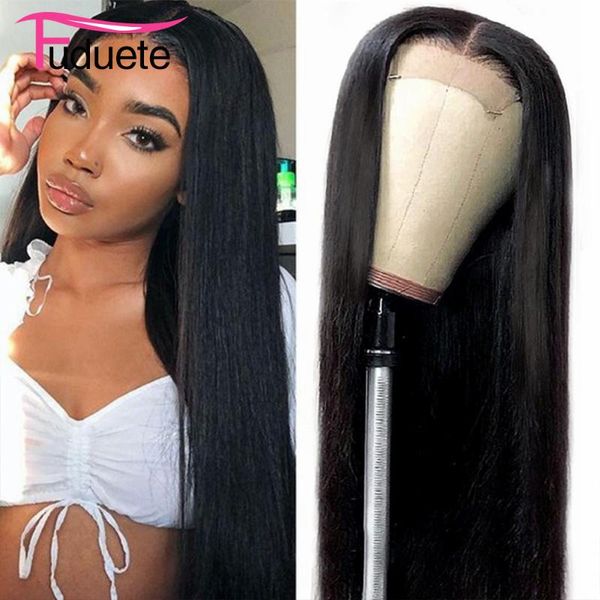 

lace wigs fuduete straight front wig transparent pre plucked 200% 4x4 closure remy brazilian hair for women, Black;brown