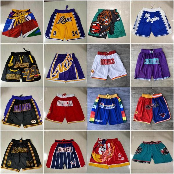 

fans &tees 2021 team basketball short just don retro co- sport shorts hip pant with pocket zipper sweatpants purple white bla, Black