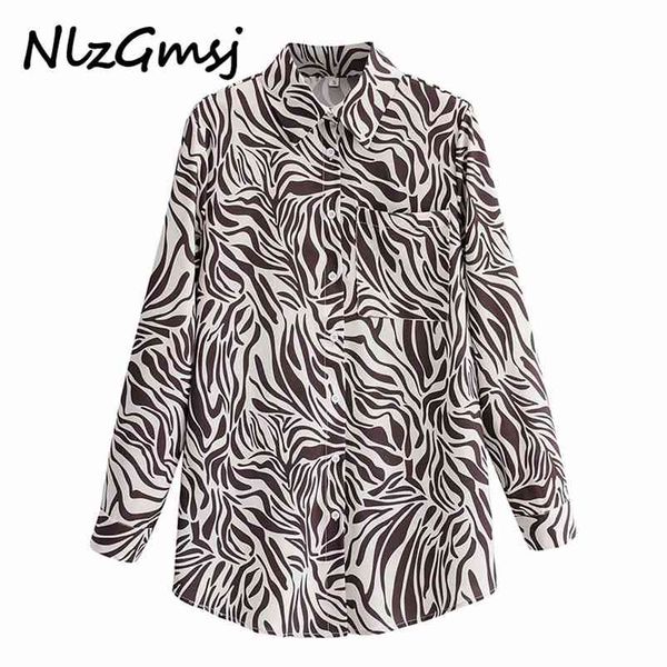 

blouse women spring shirt woman animal print loose fashion casual versatile long sleeve clothes 210628, White