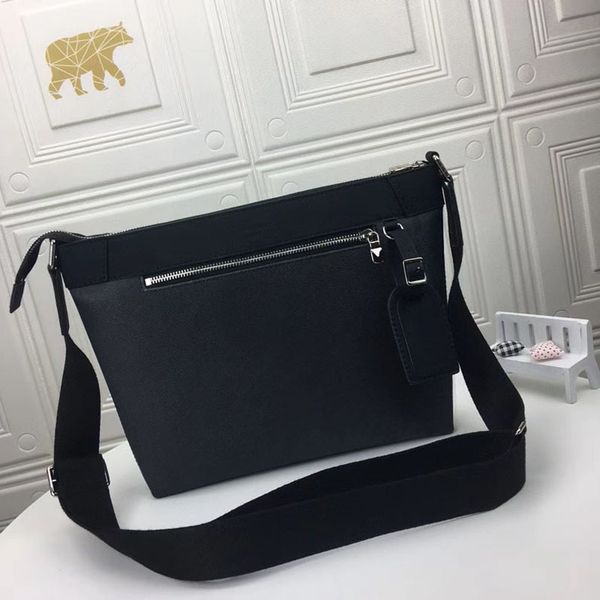 

n40003 mick pm small men messenger bag business casual crossbody bags designers canvas black leather man shoulder tote, Brown;gray