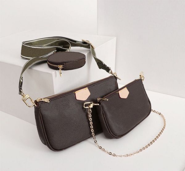 

r luxury handbag purse three-piece suit bag pochette favorite one-shoulder messenger bags chain round cake handbags m44823