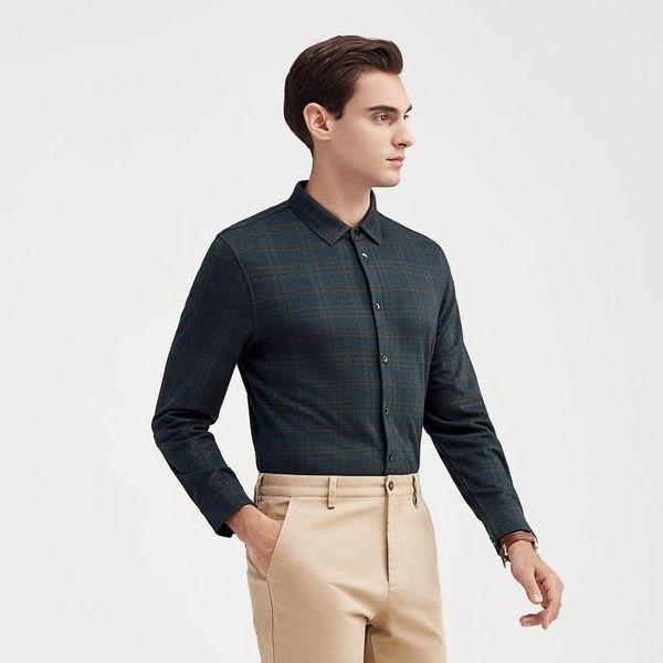 

men's casual shirts shirt men long sleeve seamless knitting young and middle-aged version of the trend lapel, White;black