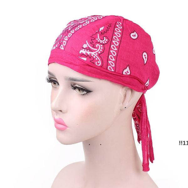 nuovi cappellini in cotone con teschio bandane paisley copricapo unisex bicicletta ciclismo cappello durag do straccio berretto amoeba pirata bici accessori per capelli EWB5977