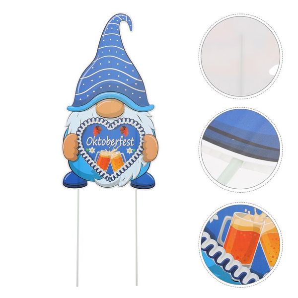 

mugs 1pc oktoberfest party garden stake practical outdoor lawn yard sign