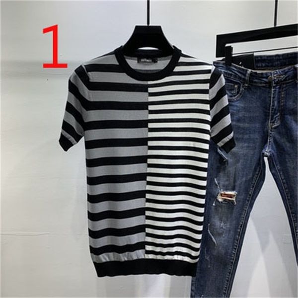 

men's t-shirts summer blue t-shirt mercerized cotton half-sleeved embroidery tide brand plus size short sleeve 8rlv, White;black