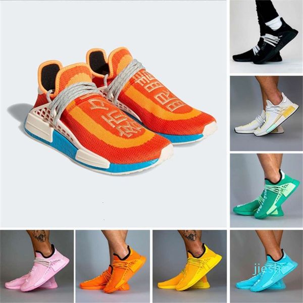 

fashion-pharrell williams nmd boot human race mens running shoes chocolate dash green solar pack s women men trainers sports coras, Black