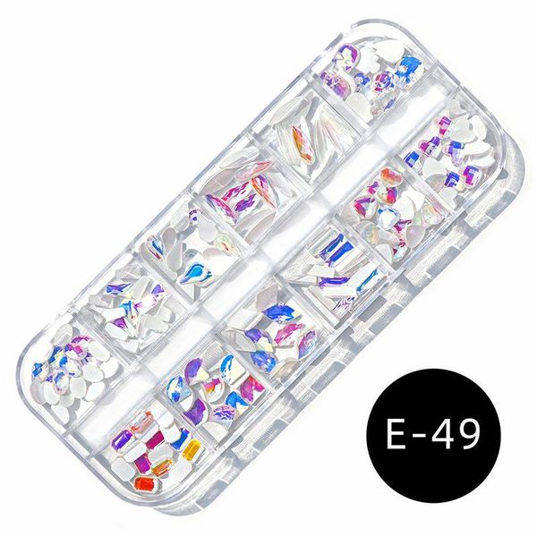 

grid multi-size glass nail rhinestones for nails art decorations crystals strass charms partition mixed size rhinestone sne34, Silver;gold