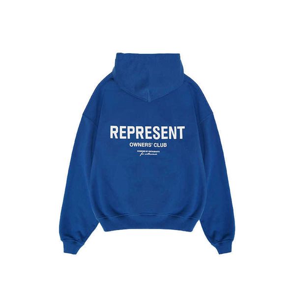 

men's hoodies present owners club simple letter printing chaopai high street fog men's and women's loose hooded sweater, Black